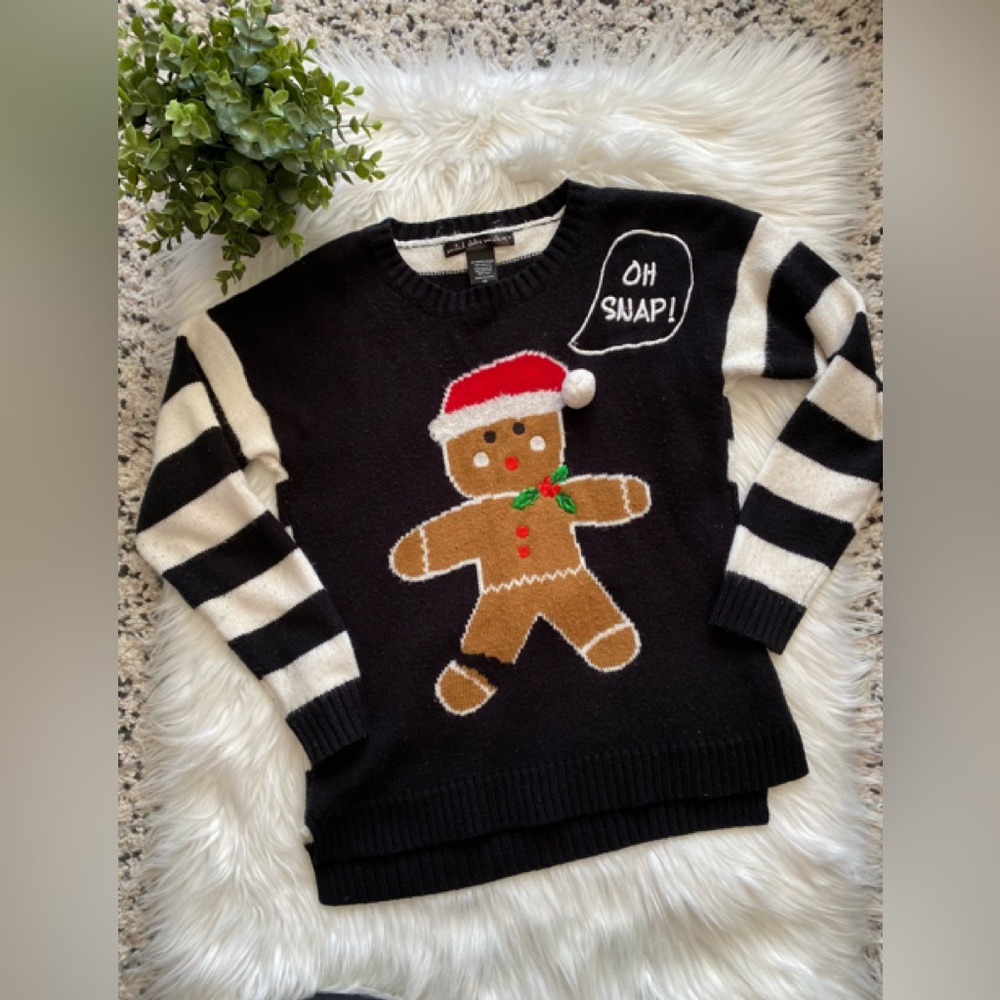 *sold* Oh Snap’ Gingerbread Man Ugly Sweater - Picture 1 of 8